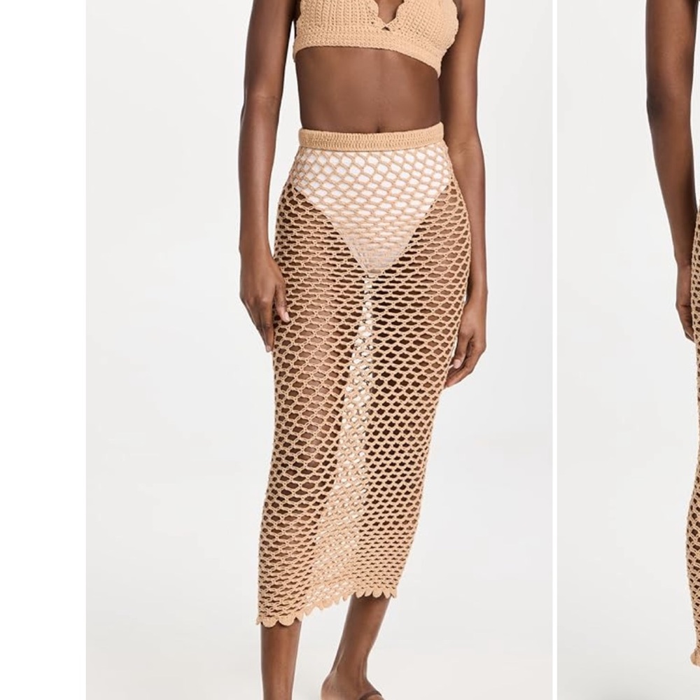 Elexiay crochet midi skirt